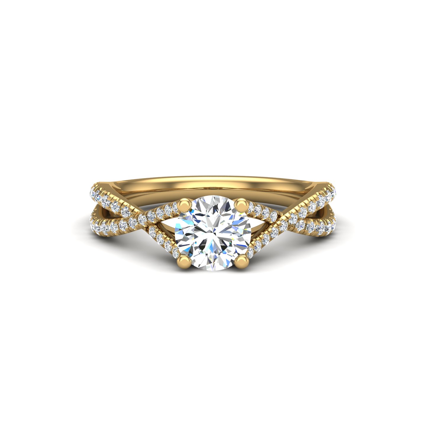 Averie twist shank Engagement Ring